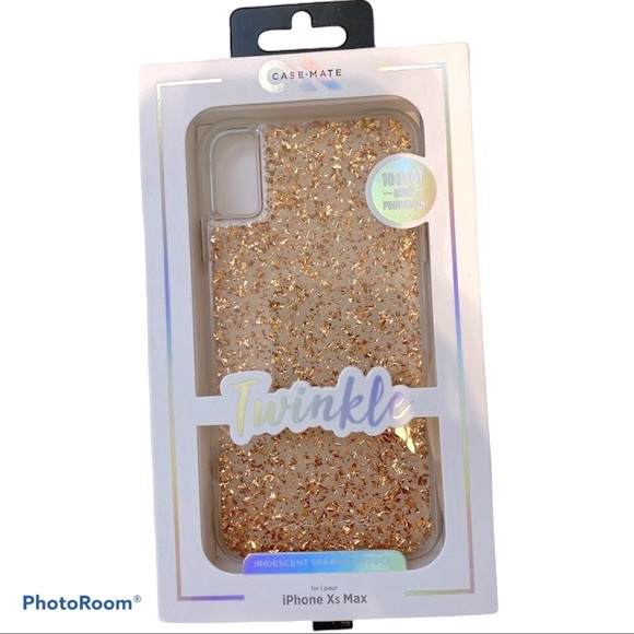 NEW! Case-mate Twinkle Case iPhone XS Max Iridescent Glitter Design Rose Gold - Picture 2 of 8
